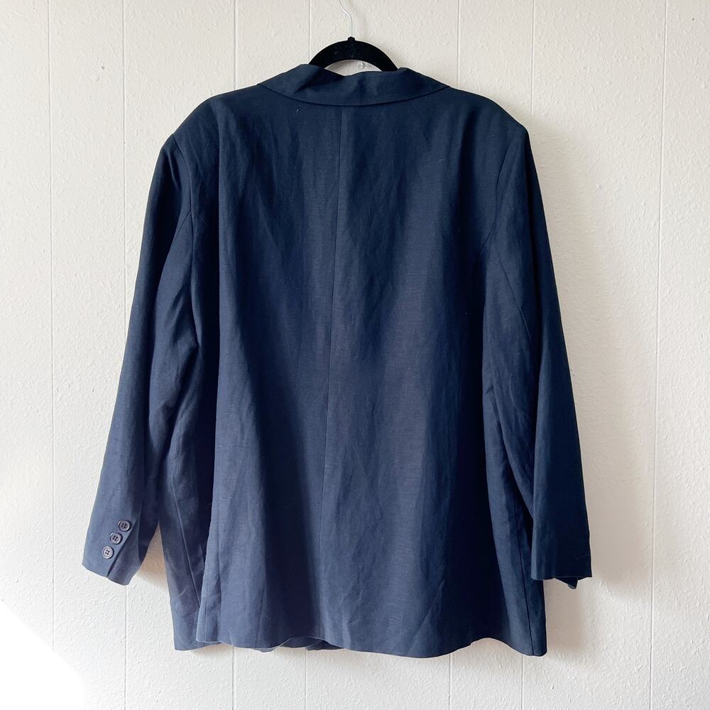 Jessica London Linen Blend Vtg Blazer Jacket Womens 22P Business Casual Formal - Picture 6 of 11